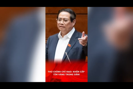 THỦ CHÍNH CHỈ ĐẠO: KHẨN CẤP TÌM VÀNG TRONG DÂN!