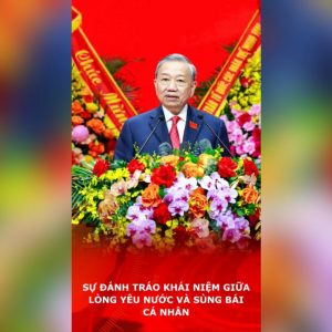 Sự đánh tráo khái niệm giữa lòng yêu nước và sùng bái cá nhân.