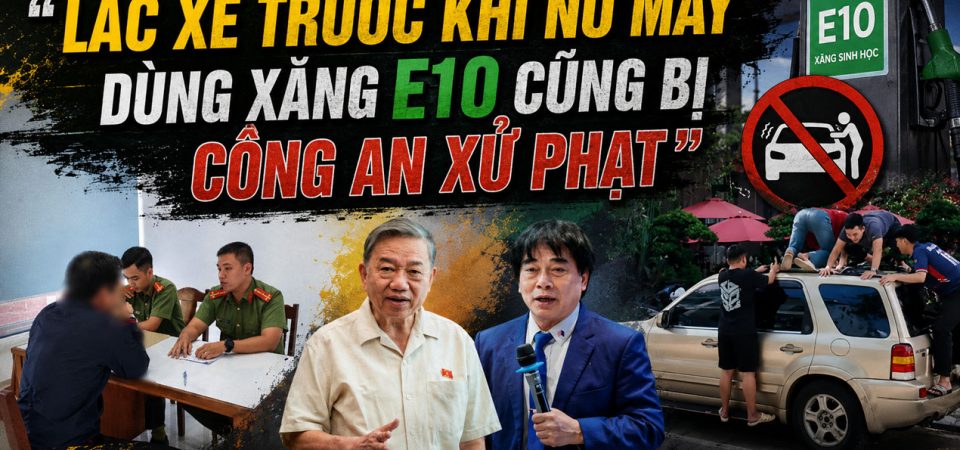Lắc xe trước khi nổ máy dùng xăng E10 cũng bị Công An xử phạt