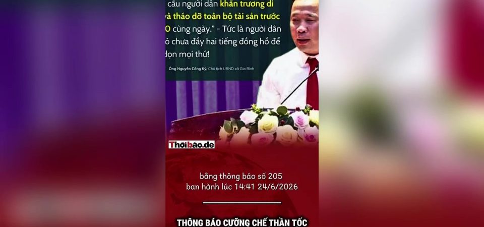 Thông báo cưỡng chế thần tốc triệt hạ cuộc sống dân nghèo
