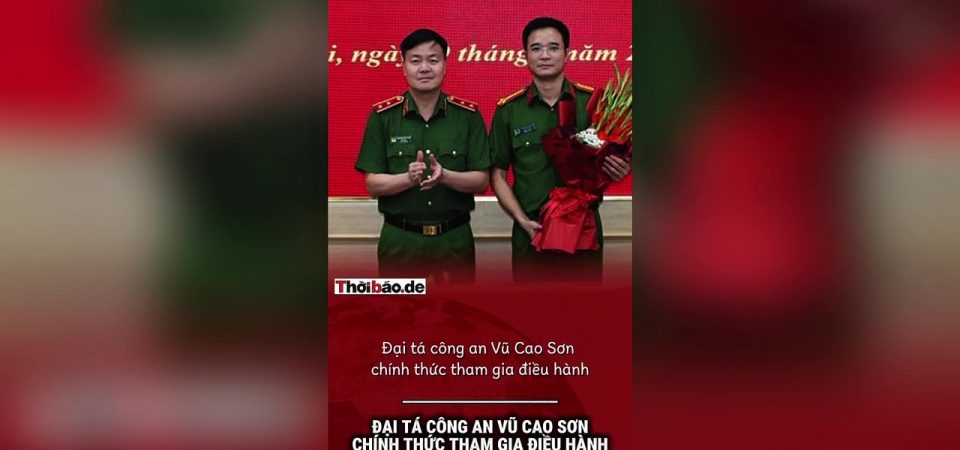 Đại tá công an Vũ Cao Sơn chính thức tham gia điều hành tại Bộ Tài chính