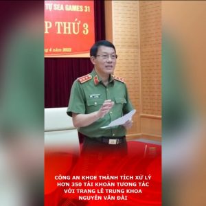Công an khoe thành tích xử lý hơn 350 tài khoản tương tác với trang Lê Trung Khoa, Nguyễn Văn Đài