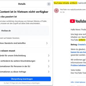 Soziale Medien machen sich erneut zum Handlanger der autoritären Hanoier Regierung und verletzen weltweit die Pressefreiheit