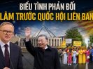 Manifestation contre Tô Lâm devant le Parlement fédéral australien