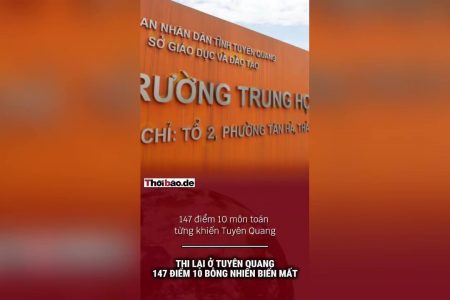 Thi lại ở Tuyên Quang: 147 điểm 10 bỗng biến mất