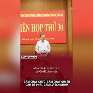 Cấm chạy chức, cấm chạy quyền, cấm bè phái, cấm lợi ích nhóm